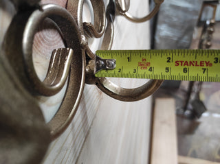 Handmade Forged Iron Coat Rack - Hallway Hanger with 3 Hooks