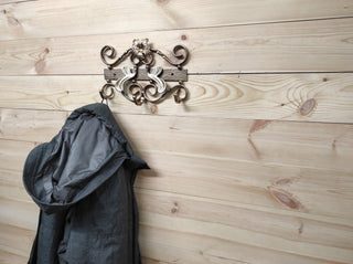 Handmade Forged Iron Coat Rack - Hallway Hanger with 3 Hooks