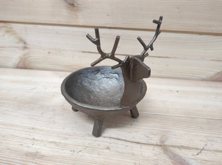 Handmade Metal Reindeer Candlestick: Christmas Decoration