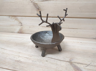 Handmade Metal Reindeer Candlestick: Christmas Decoration