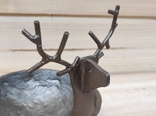 Handmade Metal Reindeer Candlestick: Christmas Decoration