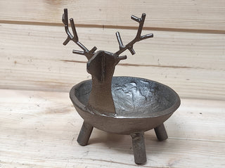 Handmade Metal Reindeer Candlestick: Christmas Decoration