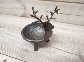 Handmade Metal Reindeer Candlestick: Christmas Decoration