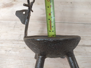 Handmade Metal Reindeer Candlestick: Christmas Decoration