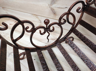 Hand Forged Wrought Iron Log Holder: Firewood Storage Basket