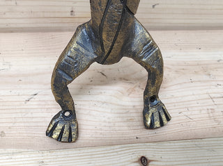 Hand Forged Dog Door Handle: Metal Barn Door Hardware