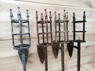 Hand Forged Metal Wall Candle Holder: Medieval Torch Sconce