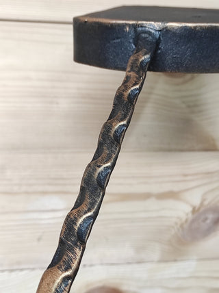 Forged Fireplace Tool Set: Handmade Dog Head Broom & Shovel