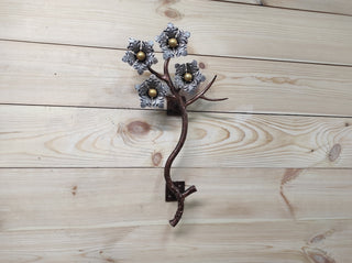 Door handle, metal handle, Flower door handle, flowering branch