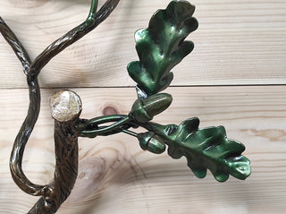 Handmade Forged Iron Coat Rack: Bird's Nest Hallway Hanger