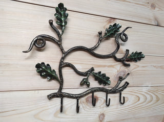 Hanger hallway, metal coat rack, Handmade coat hanger, Acorns