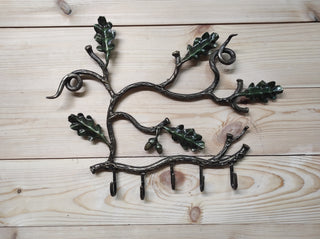 Hanger hallway, metal coat rack, Handmade coat hanger, Acorns