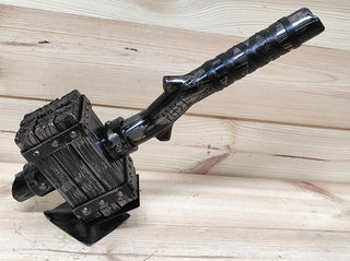 Hand Forged Wrought Iron Viking Hammer: Decorative Thor Hammer