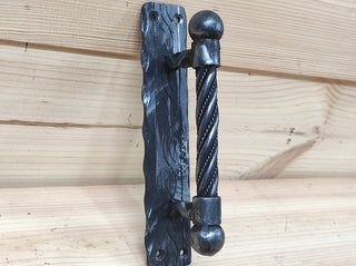 Hand Forged Iron Door Handle: Rustic Barn Door Decor