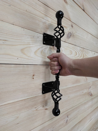 Hand Forged Wrought Iron Door Handle: Barn Door Decor