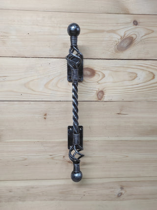 Hand Forged Wrought Iron Door Handle: Barn Door Decor