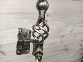 Hand Forged Wrought Iron Door Handle: Rustic Barn Decor