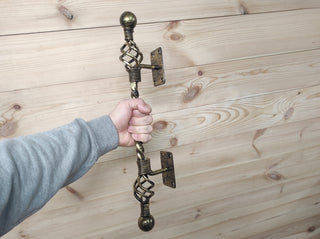 Hand Forged Wrought Iron Door Handle: Rustic Barn Decor