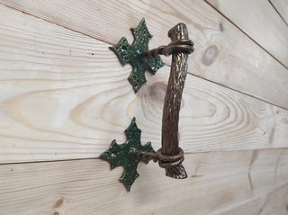 Hand Forged Barn Door Handle: Rustic Metal Hardware