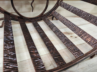 Hand Forged Wrought Iron Log Holder: Firewood Storage Basket