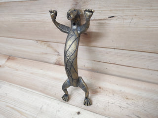 Hand Forged Dog Door Handle: Metal Barn Door Hardware