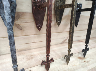 Hand Forged Metal Wall Candle Holder: Medieval Torch Sconce