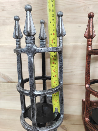 Hand Forged Metal Wall Candle Holder: Medieval Torch Sconce