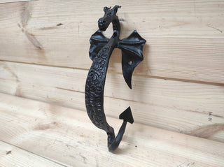 Hand Forged Dragon Door Handle: Barn Door Hardware