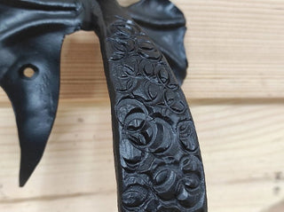 Wrought Iron Dragon Door Handle: Hand Forged Front Door Decor