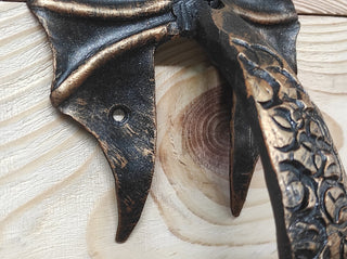 Hand Forged Dragon Door Handle: Wrought Iron Metal Decor
