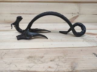 Hand Forged Dragon Door Handle: Barn Door Hardware