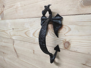 Hand Forged Dragon Door Handle: Barn Door Hardware