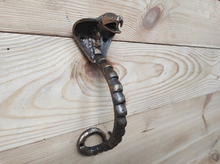 Hand Forged Cobra Barn Door Handle: Metal Gate Hardware