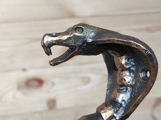 Hand Forged Cobra Barn Door Handle: Metal Gate Hardware