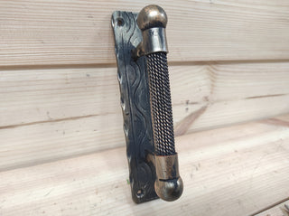 Barn door handle, Rustic forged handle, Metal door pull