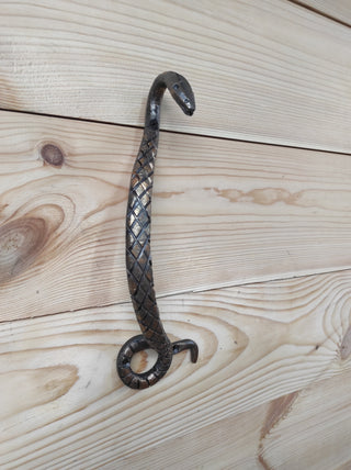 Door Handle Hand Forged Pull Handle Snake Barn door handle Metal pull