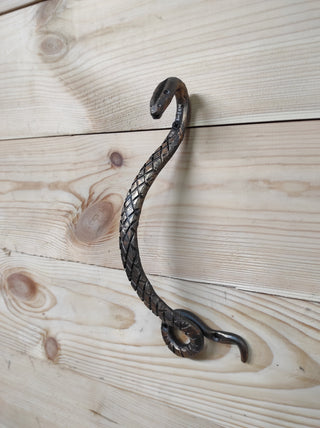 Door Handle Hand Forged Pull Handle Snake Barn door handle Metal pull