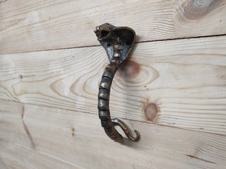 Hand Forged Cobra Barn Door Handle: Metal Gate Hardware