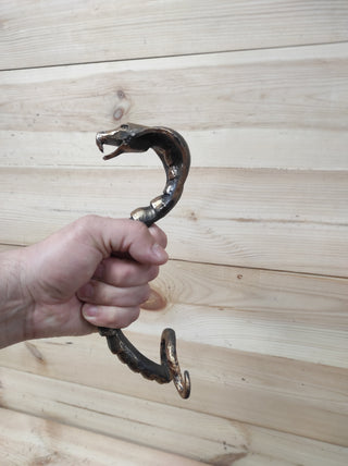 Hand Forged Cobra Barn Door Handle: Metal Gate Hardware