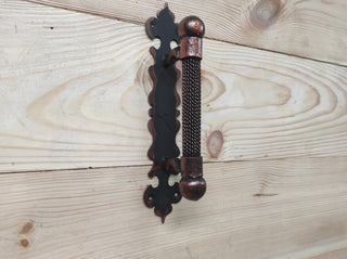 Barn door handle, gate handle. Rustic, medieval hand forged handle