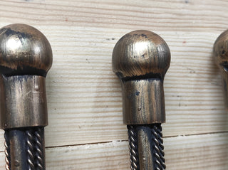 Hand Forged Kebab Skewers: Grilling Tool Set of 6