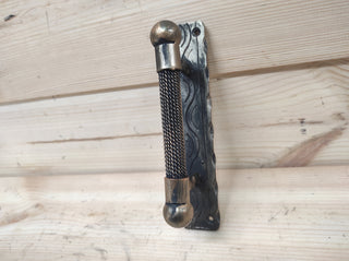 Barn door handle, Rustic forged handle, Metal door pull