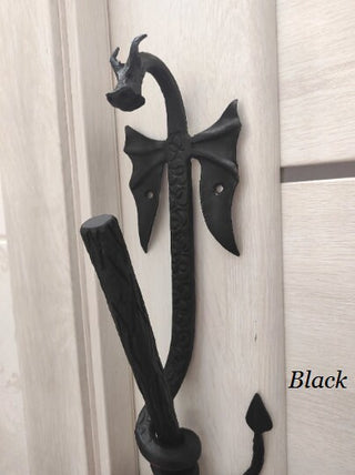 Dragon door handle, door handle, metal handle, barn door handle, hand forged handle