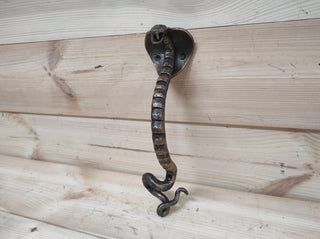 Hand Forged Cobra Door Handle: Metal Barn Door Pull