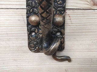 Hand Forged Snake Door Handle: Metal Barn Door Pull