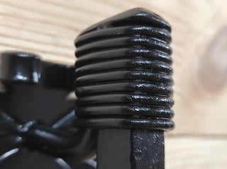 Hand Forged Iron Door Handle: Black Metal Barn Door Pull