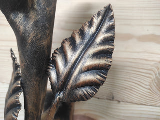 Hand Forged Wrought Iron Door Handle: Calla Lily Flower