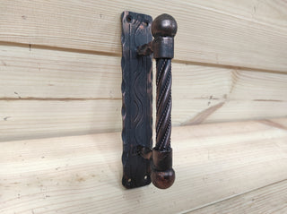 Hand Forged Iron Door Handle: Rustic Barn Door Decor