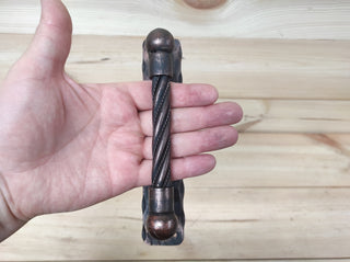 Hand Forged Iron Door Handle: Rustic Barn Door Decor
