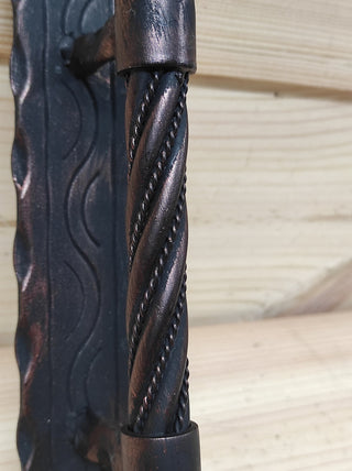 Hand Forged Iron Door Handle: Rustic Barn Door Decor